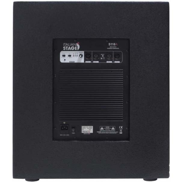 IS S118A - Diffusore Subwoofer Attivo Amplificato da 18" e 700w di picco, Nero