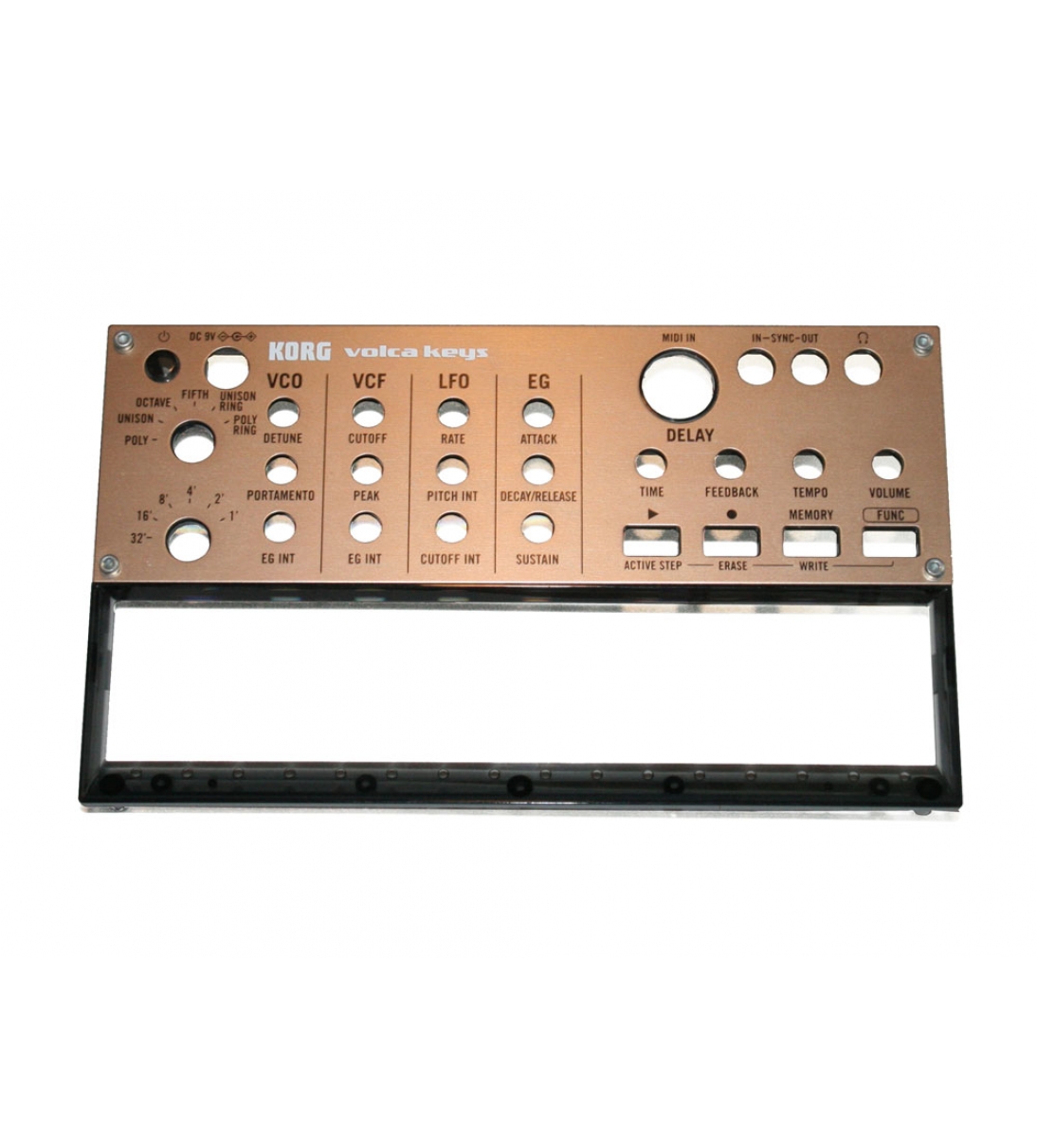 Pannello frontale, tasti Korg Volca