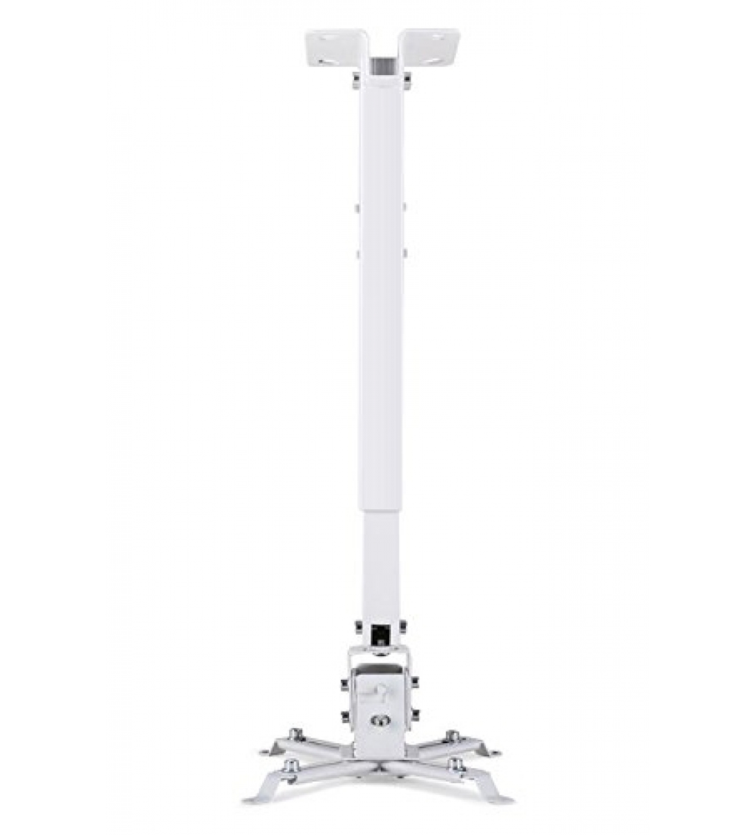 Supporto a soffitto per videoproiettore "Slim", universale, regolabile da 42/65cm (bianco)