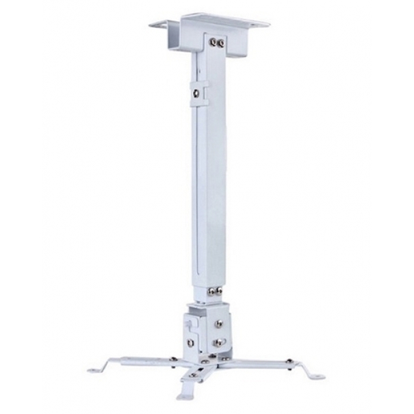 Supporto a soffitto per videoproiettore "Slim", universale, regolabile da 42/65cm (bianco)