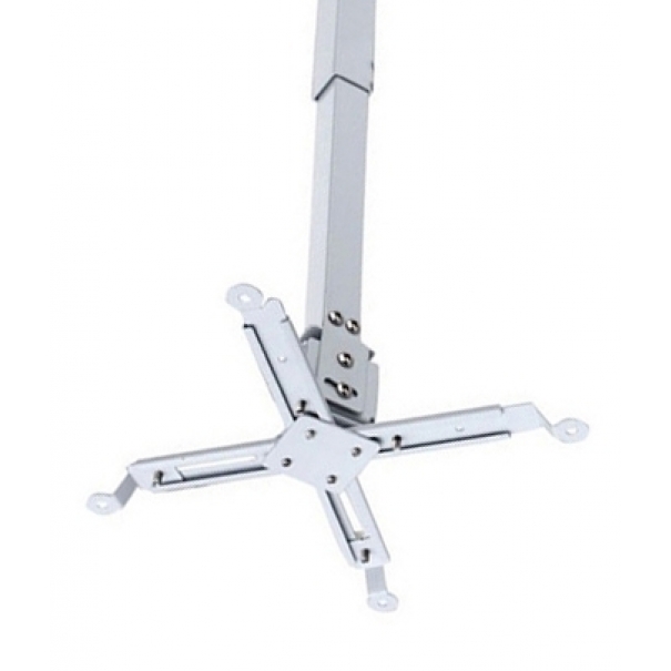 Supporto a soffitto per videoproiettore "Slim", universale, regolabile da 42/65cm (bianco)