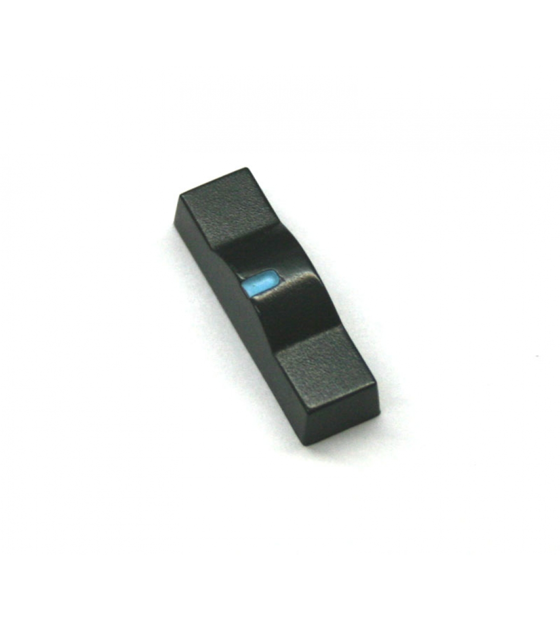 Manopola slider nera con indicatore blu, per tastiera Korg. Questa manopola slider di ricambio è il codice Korg 620019700