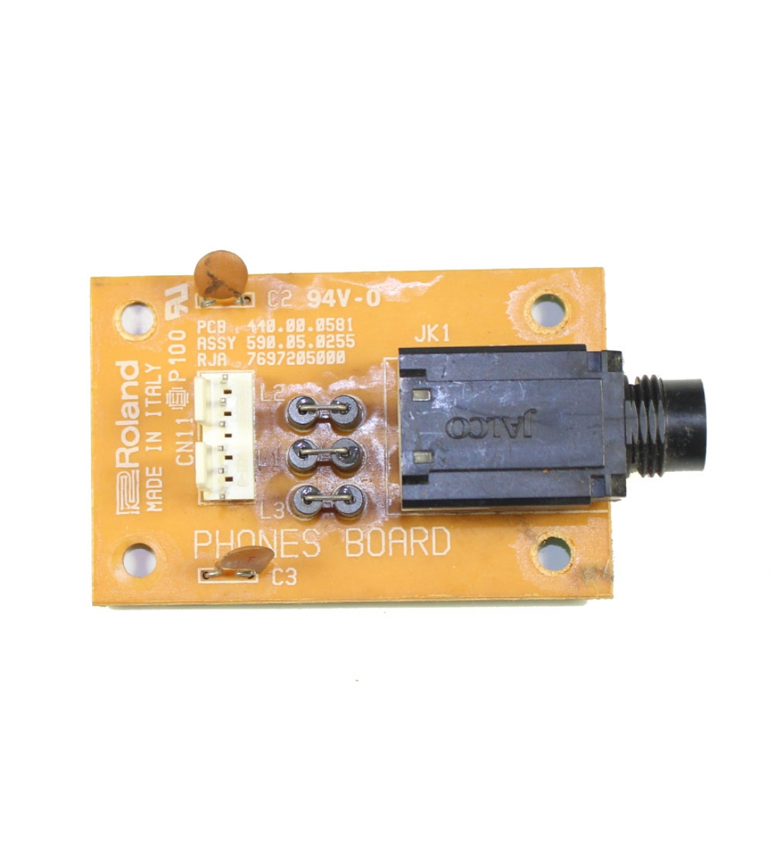 Scheda cuffie per tastiera Roland G-800. Questa scheda PCB sostitutiva è il codice Roland 7697205000