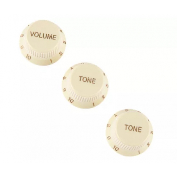 Stratocaster Soft Touch Knobs Aged White