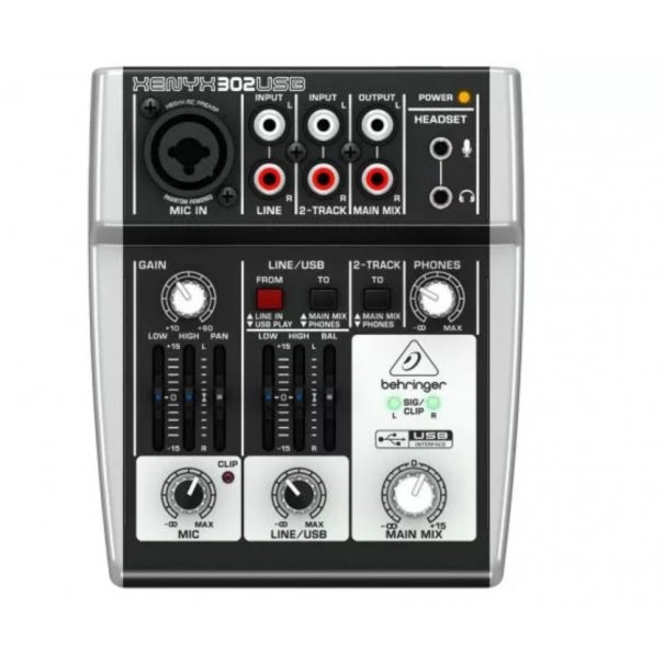 Xenyx 302 USB MIXER PASSIVO USB 5 INGRESSI