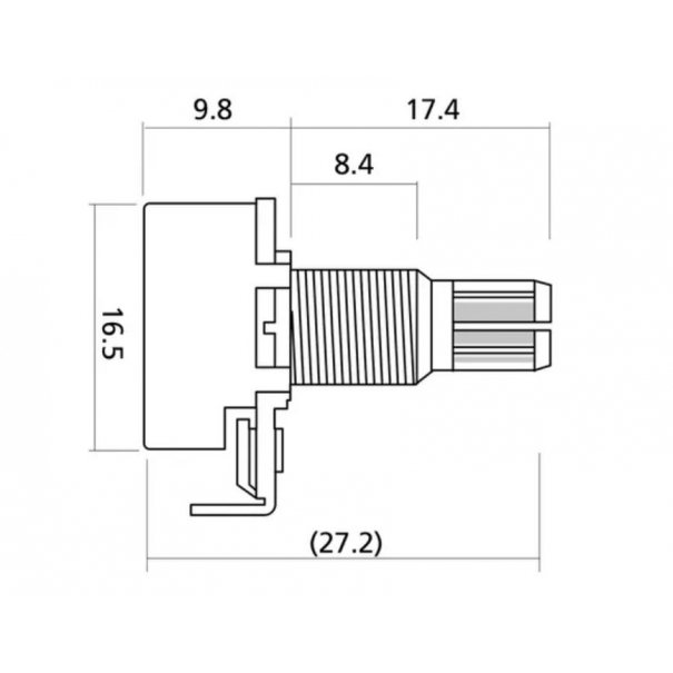 YELLOW PARTS EZ1197A Potenziometro Logaritmico Volume 250k [124011]