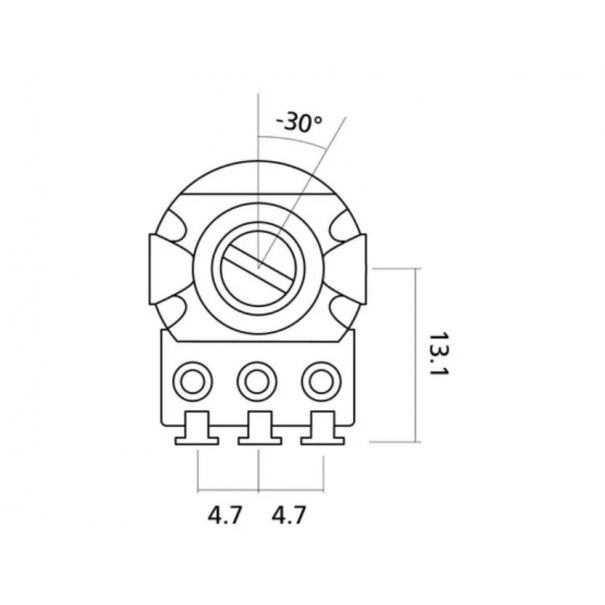 YELLOW PARTS EZ1197A Potenziometro Logaritmico Volume 250k [124011]