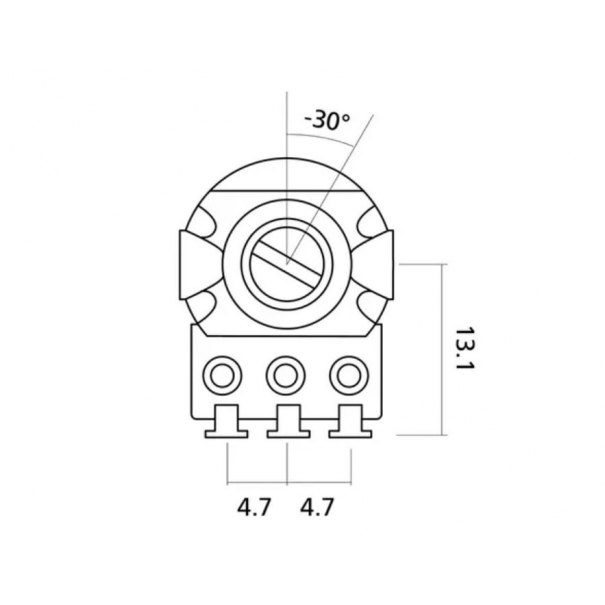 YELLOW PARTS EZ1197B Potenziometro Lineare Tono 250k [124013]