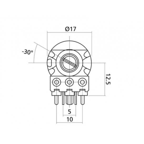 YELLOW PARTS EZ1205 Potenziometro Push-Pull Volume 250k [124015]
