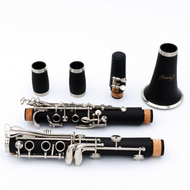 Clarinetto Sib 17 Chiavi Nichelate con Doppio Barilotto (Custodia Soft-Line)