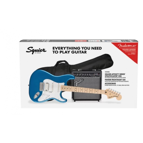 FENDER Squier Affinity Stratocaster HSS MN Lake Placid Blue Pack