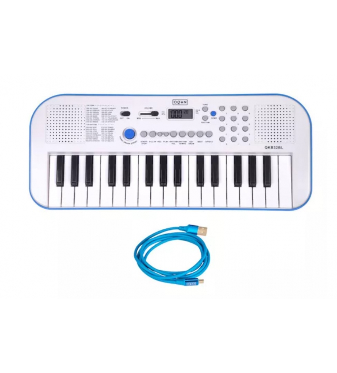 OQAN QKB32BL Blu + USB Cable TASTIERA 32 TASTI MINI BLU + CAVO USB