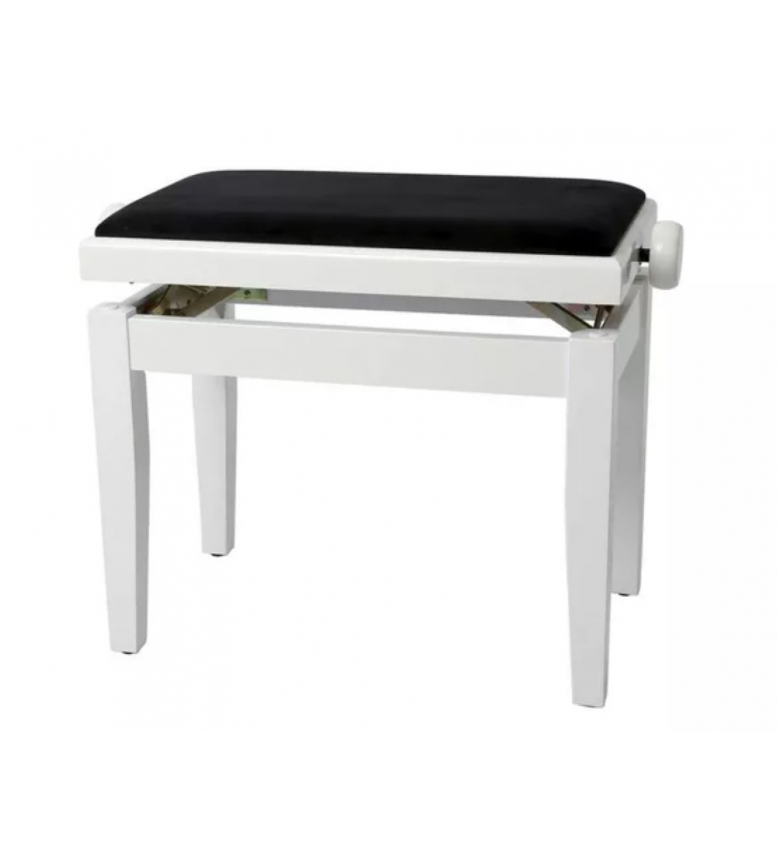 GEWA Panca Per Piano Deluxe Bianco Lucido Seduta Nera