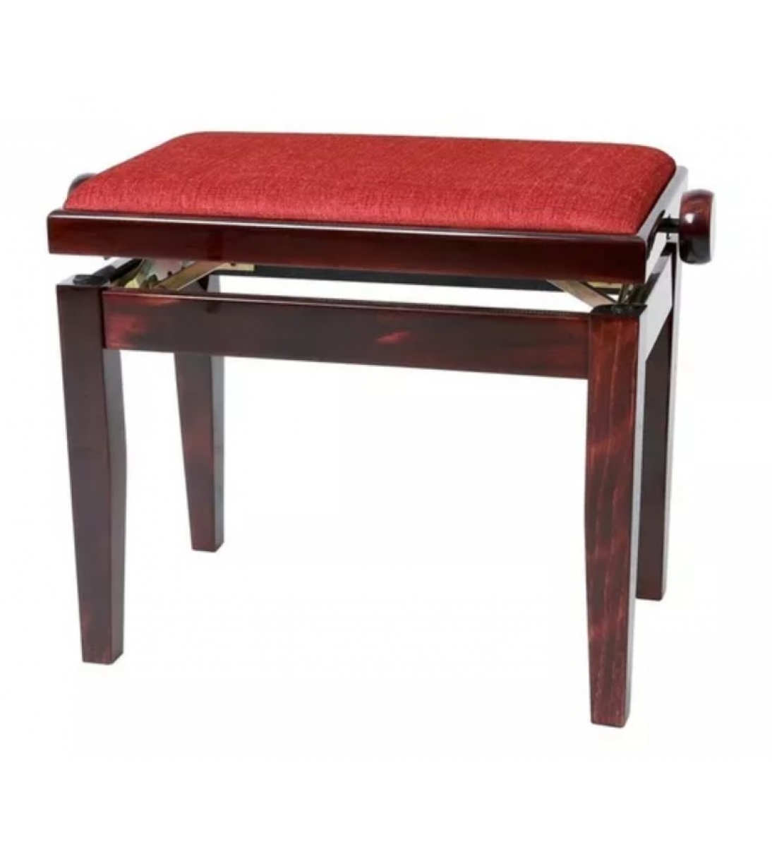 GEWA Panca Per Piano Deluxe Mogano Lucido Seduta Bordeaux