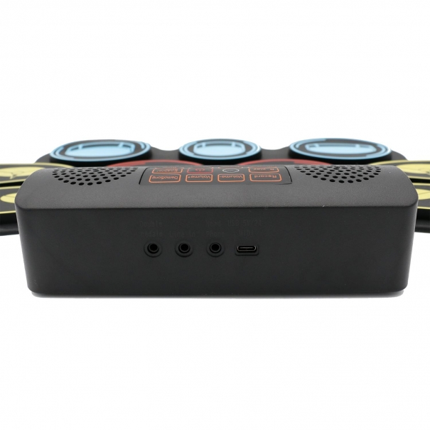 Pad Batteria Elettronica Stereo Portatile con 9 Pad e 2 Pedali (Ricaricabile)