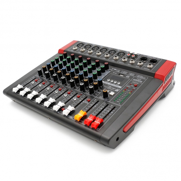 EVOMIX-06-USB Mixer/Scheda Audio 6 canali, multieffetto DSP, interfaccia USB, lettore Mp3, Bluetooth