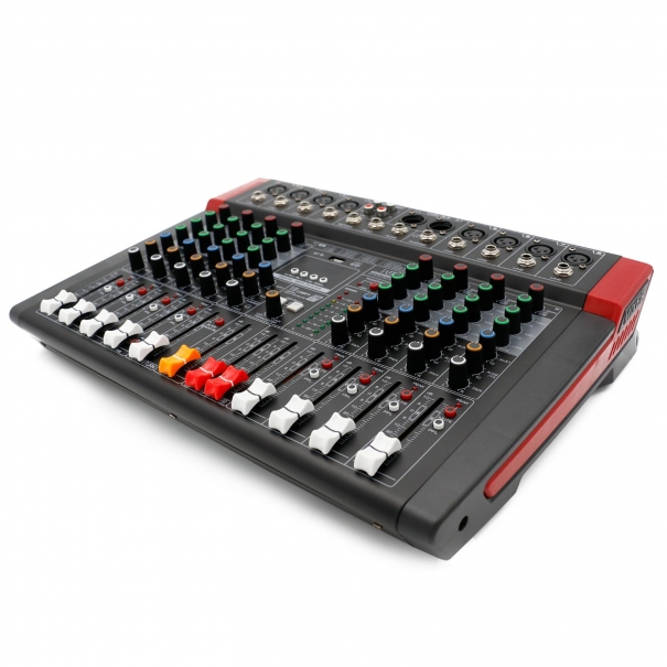 EVOMIX-08-USB Mixer/Scheda Audio 8 canali, multieffetto DSP, interfaccia USB, lettore Mp3, Bluetooth