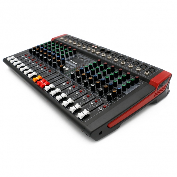 EVOMIX-12-USB Mixer/Scheda Audio 12 canali, multieffetto DSP, interfaccia USB, lettore Mp3, Bluetooth