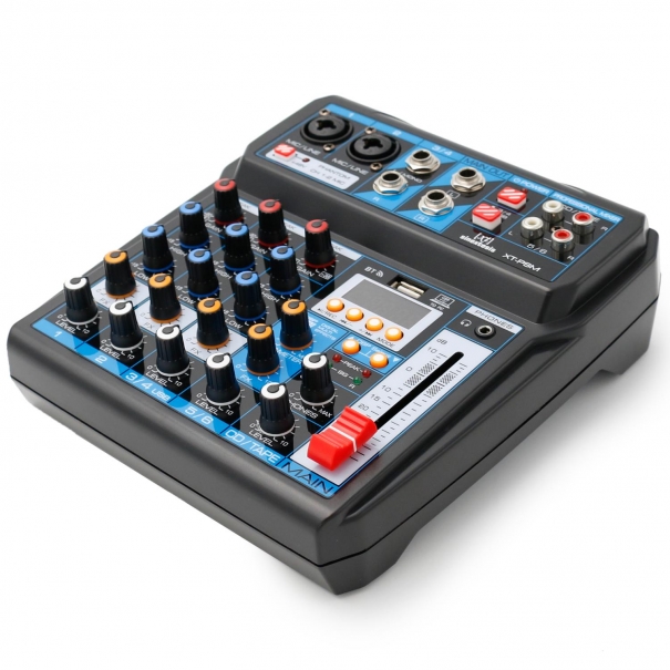 XT-PS6 Mixer/Scheda Audio 6 canali, multieffetto DSP, interfaccia USB, lettore Mp3, Bluetooth