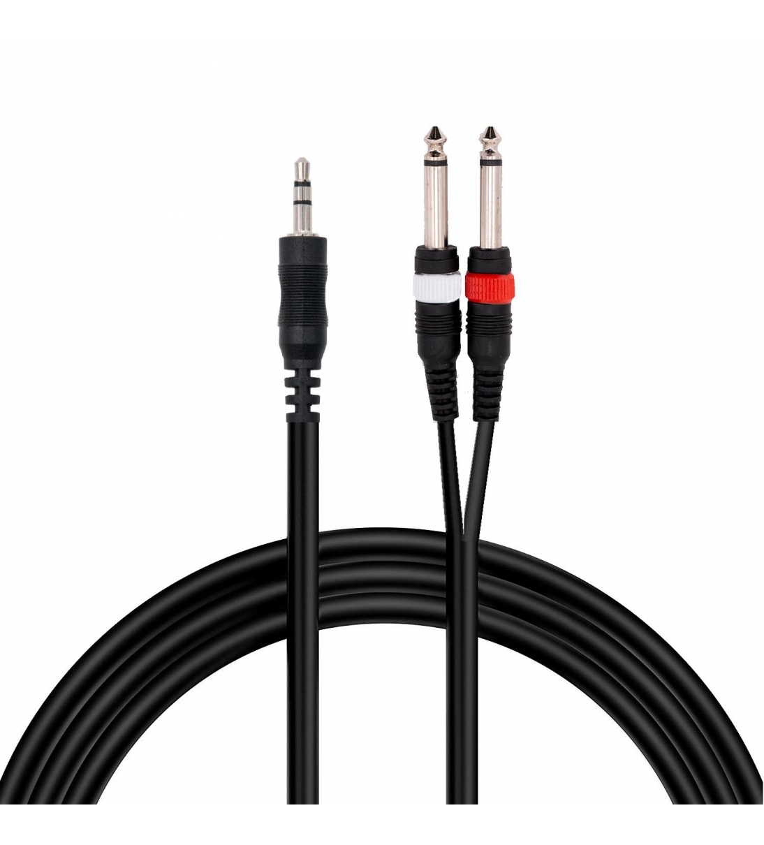 Cavo 1x Mini Jack Stereo 3,5 mm - 2x Jack 1,5 mt.