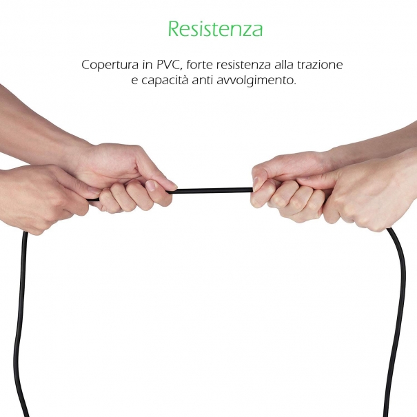 Cavo 1x Mini Jack Stereo 3,5 mm - 2x Jack 3 mt