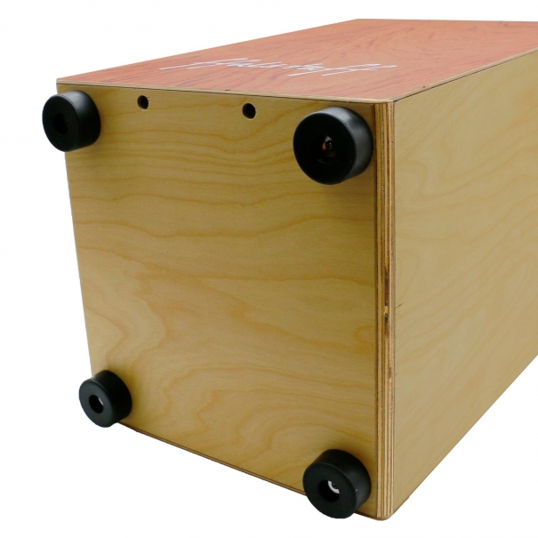 Cajon in Legno Effetto Naturale con Cuscino (30 x 29 x 50 cm)