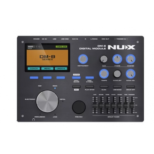 NUX DM-8 BATTERIA ELETTRONICA CON PELLI MESH