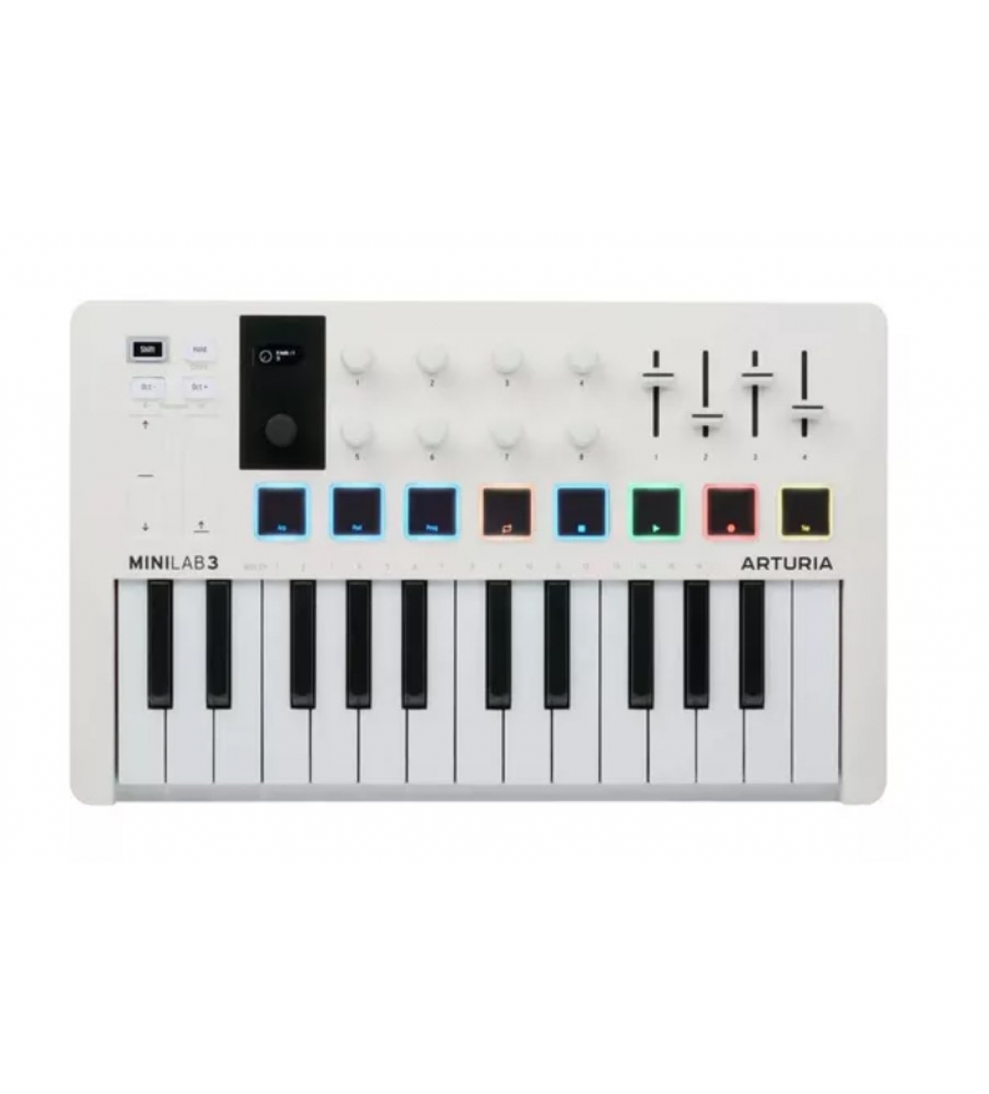 MiniLab 3 White TASTIERA CONTROLLER USB 25 TASTI MINI, 8 PAD RGB, 8 ENCODER ROTATIVI