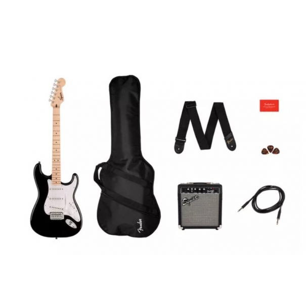 FENDER Squier Sonic Stratocaster Pack MN Black