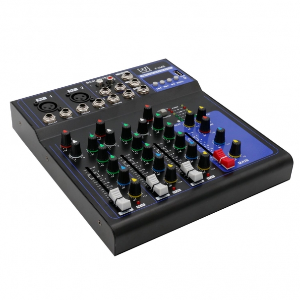 F4-MB Mixer 4 canali MP3 USB Bluetooth con Effetto Echo