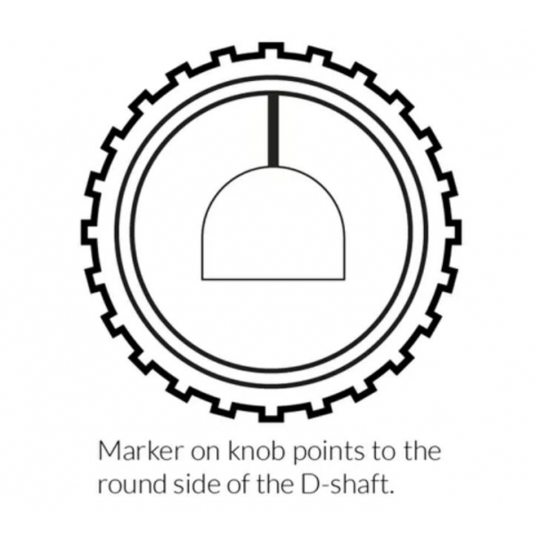 PACK-00035 Set 8 Manopole D-Shaft Round Dorate