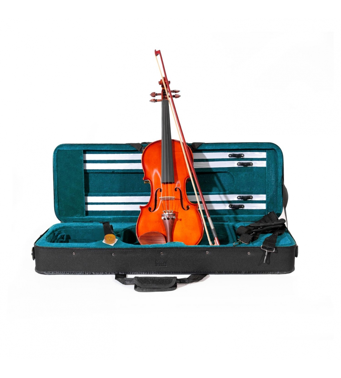 Violino 4/4 Massello "Accademy" Finitura Lucida, parti in Palissandro, Arco Superior, colofonia Rosin (Custodia Rettangolare ed Accessori)