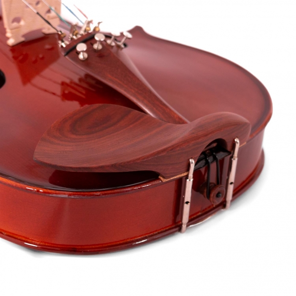 Violino 4/4 Massello "Accademy" Finitura Lucida, parti in Palissandro, Arco Superior, colofonia Rosin (Custodia Rettangolare ed Accessori)