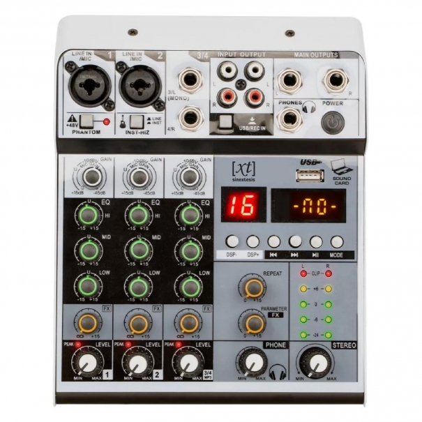 D4-BT Mixer/Scheda Audio 4 canali MP3 USB Bluetooth