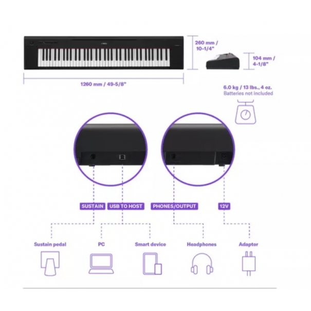 YAMAHA NP-35 Piaggero White