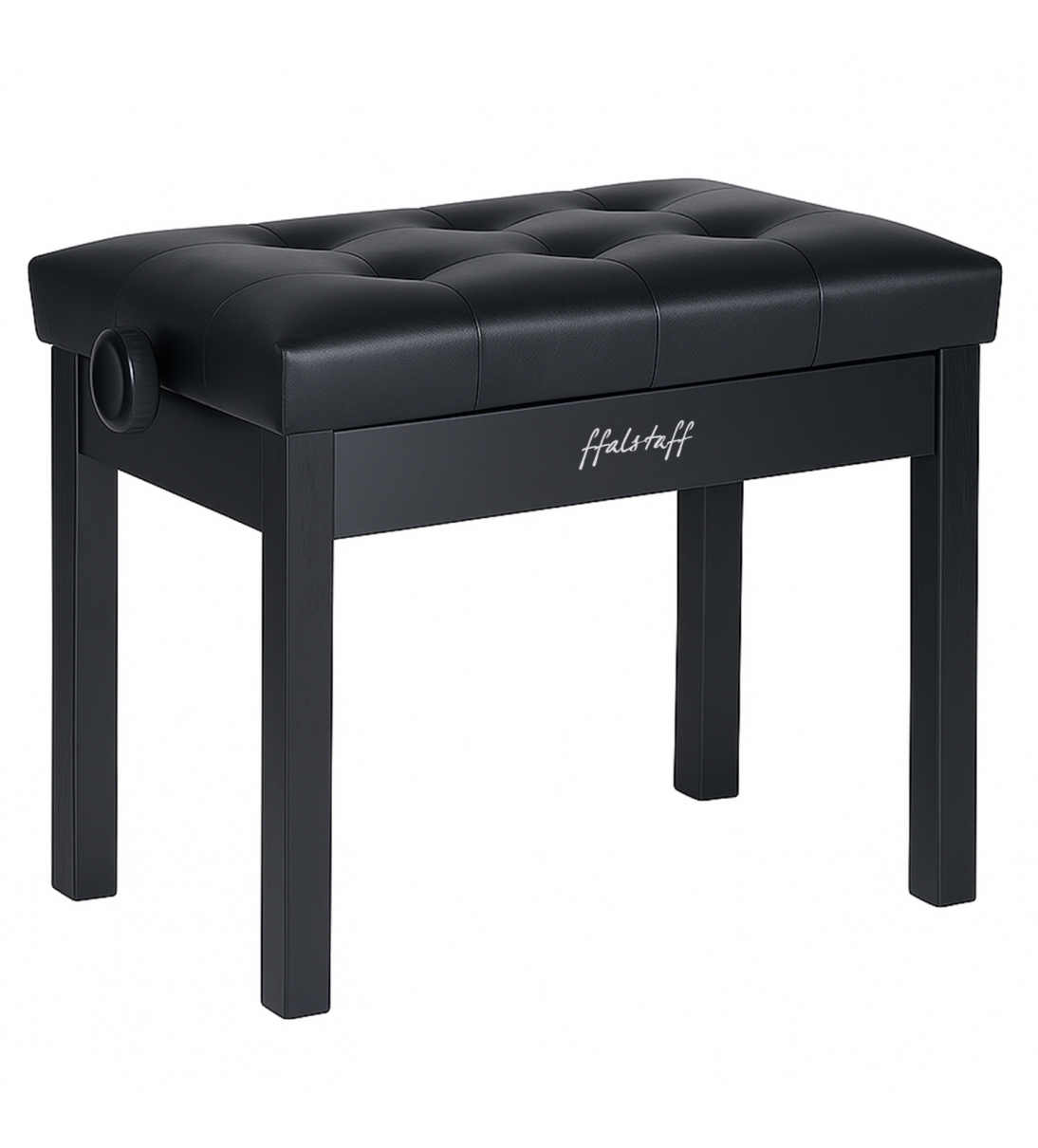 Panca per Pianoforte con Altezza Regolabile in Legno con Sedile in Eco-Pelle con Effetto Capitonné