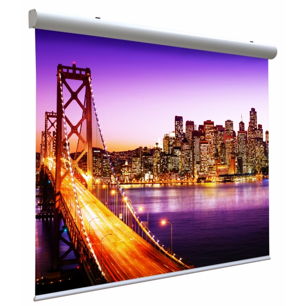 Schermo proiezione "Power" motorizzato, con telo "White" bianco ottico classico 200x200cm 111"