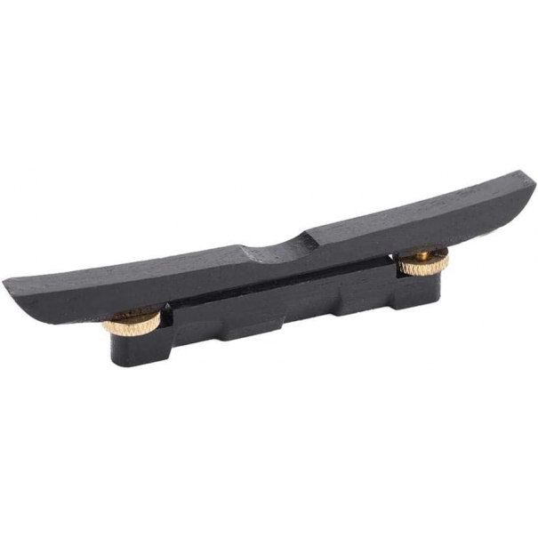 Ponte per Mandolino, Ponte in Ebano Regolabile Strumento per Mandolino Parti di Riparazione Fai da te