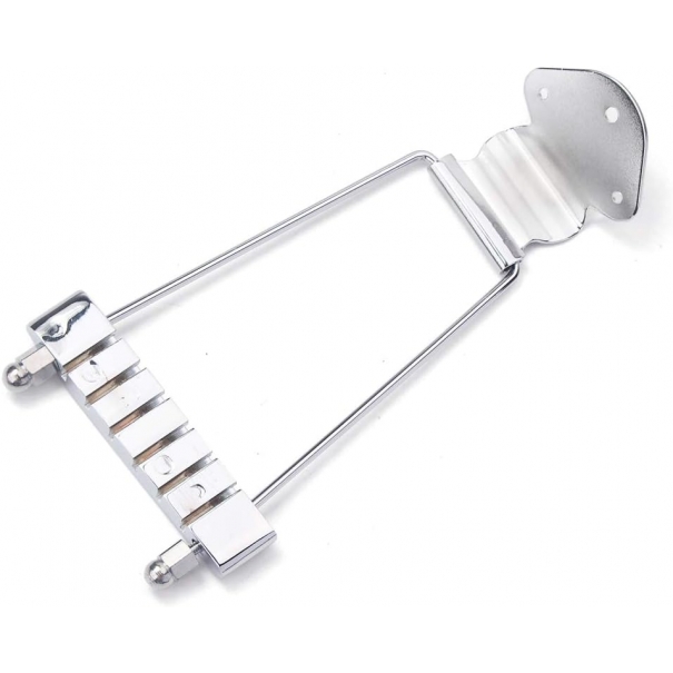 Ponte trapezio per chitarra a 6 corde per chitarra Jazz Archtop, ricambio – cromato