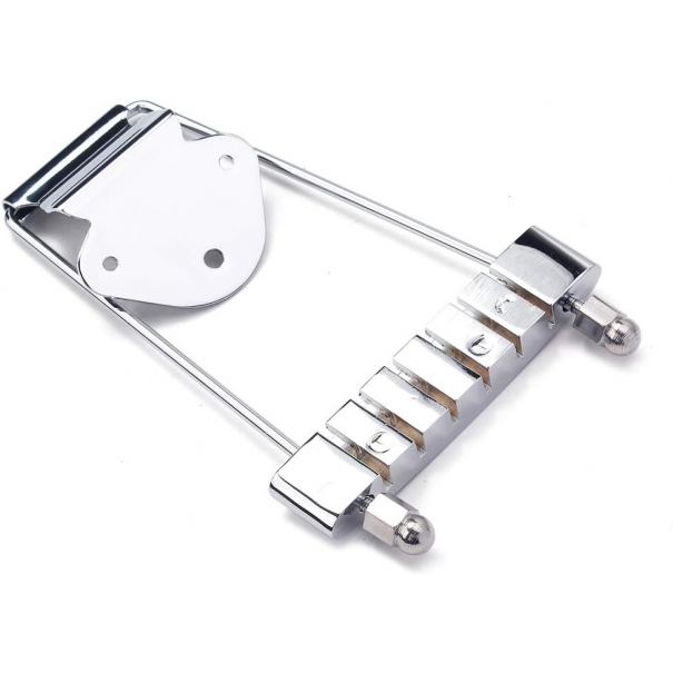 Ponte trapezio per chitarra a 6 corde per chitarra Jazz Archtop, ricambio – cromato
