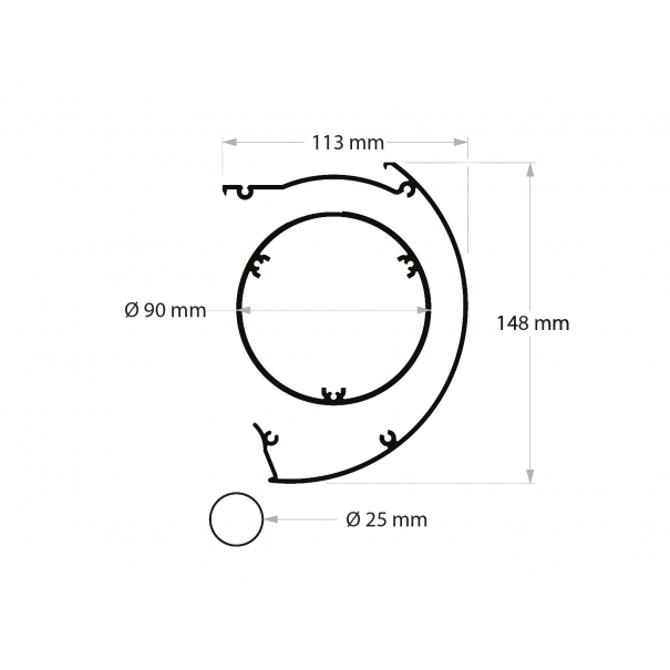 Schermo proiezione "Power-Max" motorizzato, con telo "White" bianco ottico classico 300x225cm 148" 4:3