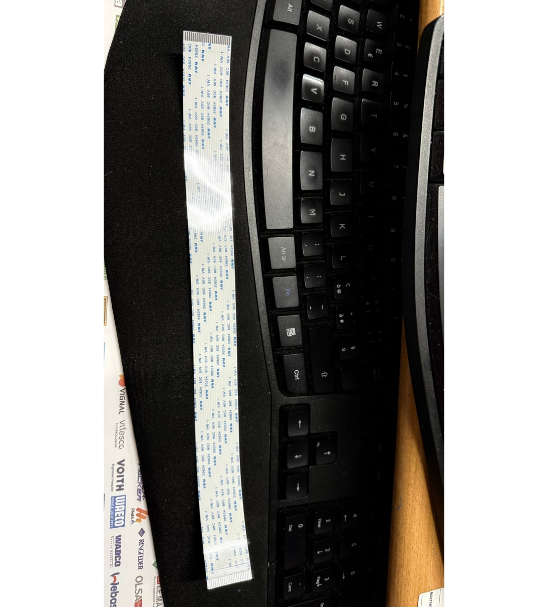 AWM Flat Cable 24 pin, pitch 0.5 - 1.00 A Type Wire 30 cm Forward Direction