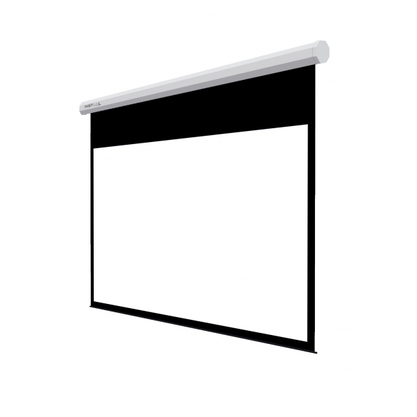 Schermo proiezione "Insmot" con bordi motorizzato, con telo "HD Canvas" bianco ottico con retro nero 200x114cm 91" 16:9