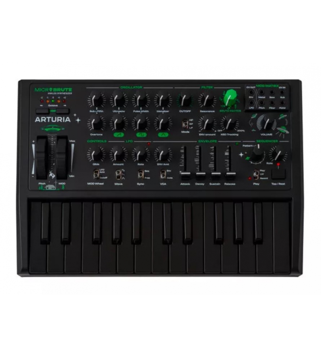 MicroBrute UFO SINTETIZZATORE MONOFONICO ANALOGICO 25 TASTI MINI NERO