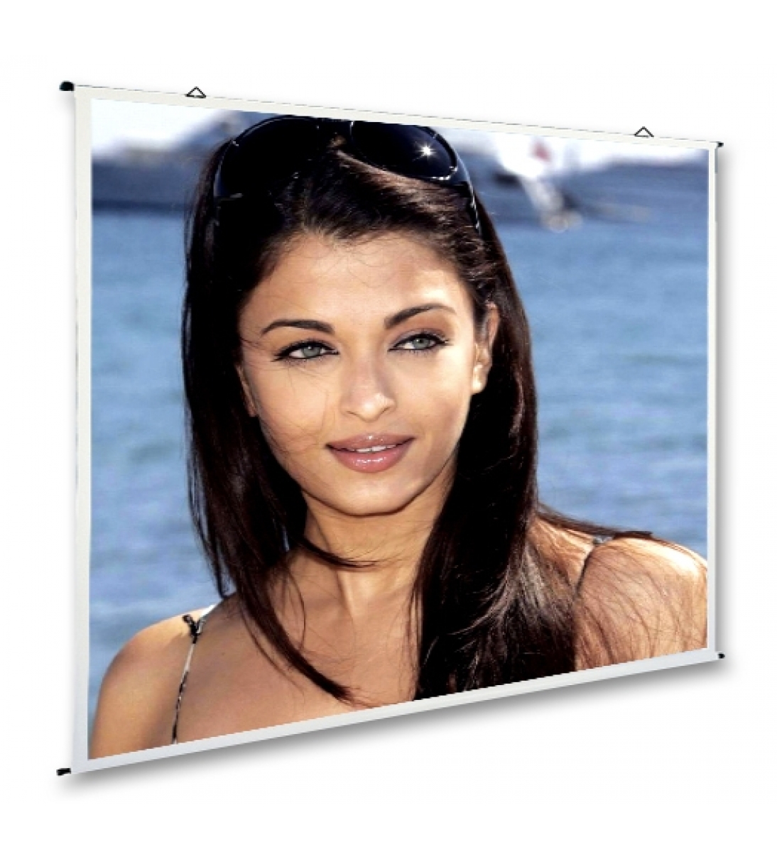 Telo semplice da proiezione "Basic", "White" bianco ottico classico 300x225cm 148" 4:3