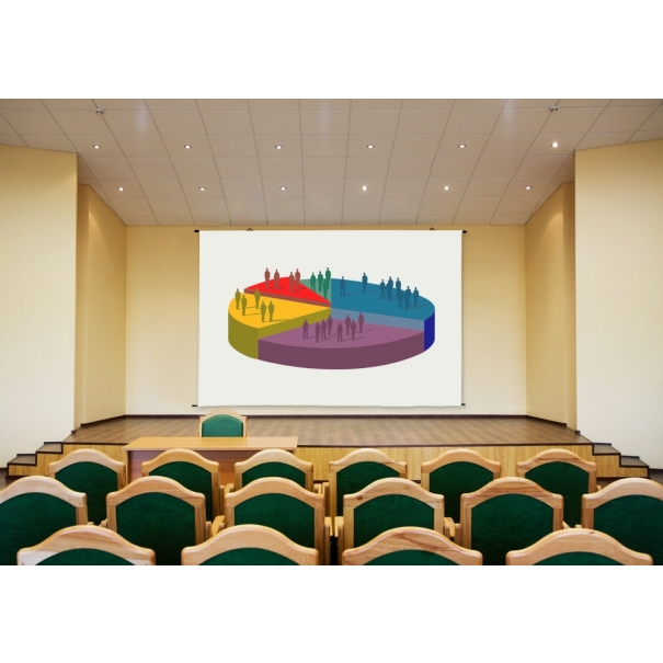 Telo semplice da proiezione "Basic", "White" bianco ottico classico 300x225cm 148" 4:3