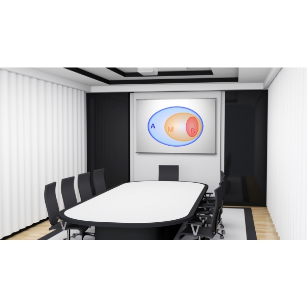 Telo semplice da proiezione "Basic", "White" bianco ottico classico 300x225cm 148" 4:3