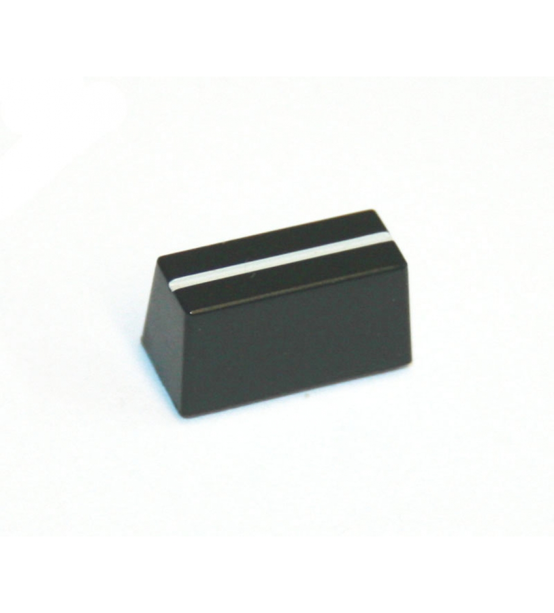 Manopola scorrevole nera, larga 16 mm, con indicatore bianco