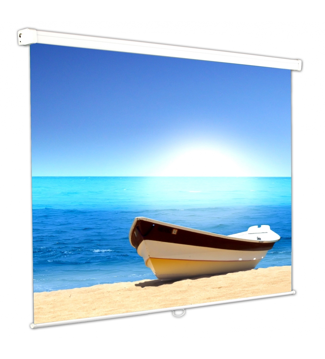 Schermo proiezione "Spring" manuale a molla 203x203cm