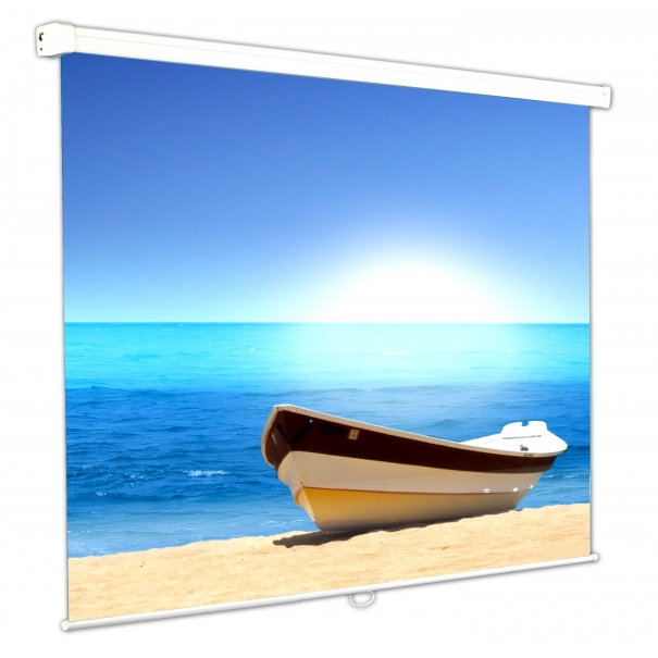 Schermo proiezione "Spring" manuale a molla 203x203cm